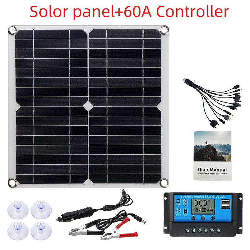 Cross-border Exclusive 12W Solar Photovoltaic Panel Solar Panel Kit Outdoor Portable Power Companion