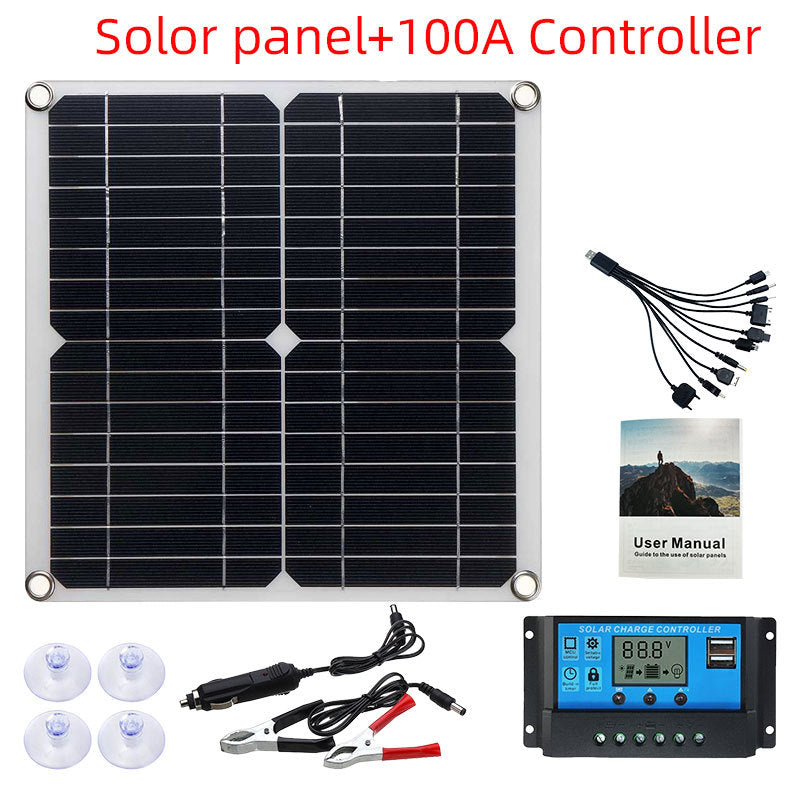 Cross-border Exclusive 12W Solar Photovoltaic Panel Solar Panel Kit Outdoor Portable Power Companion