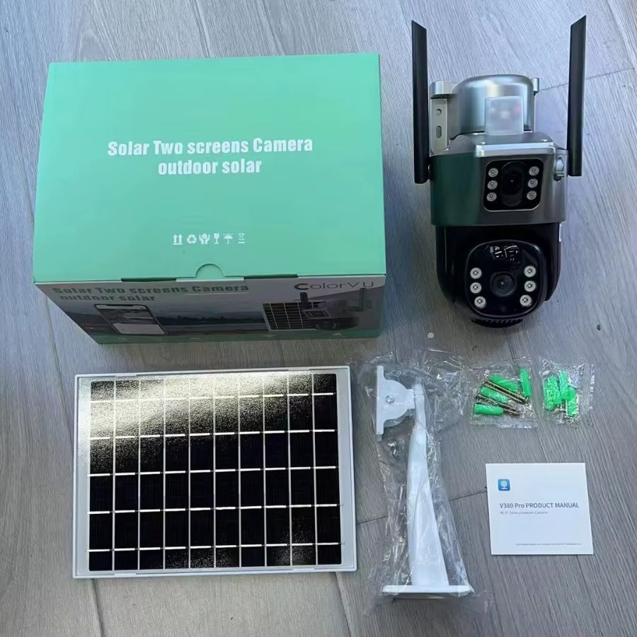 4K Solar Battery Security Camera | 10x/20x Zoom | Built-in Speaker | Cloud CCTV