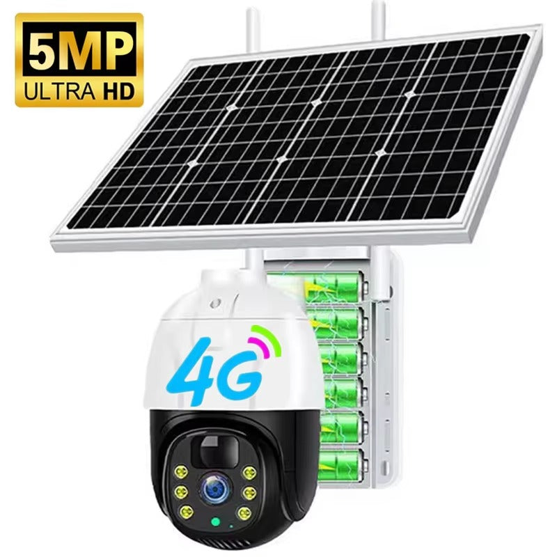 5MP 4G Wireless Security Camera | Color Night Vision | Solar Panel & Battery | Two-Way Audio | PIR Motion Detection