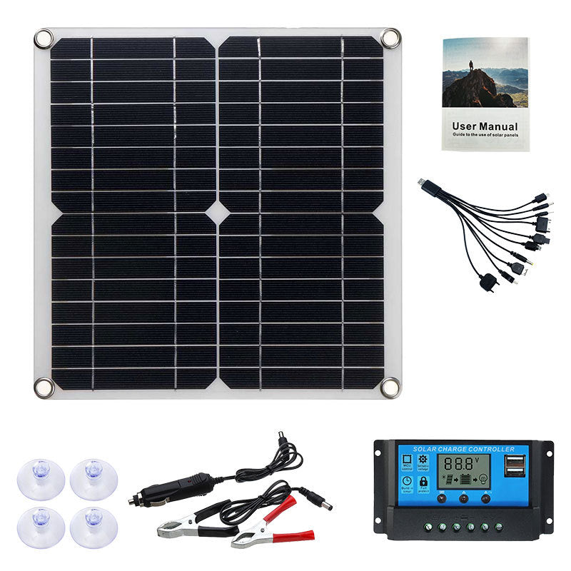 Cross-border Exclusive 12W Solar Photovoltaic Panel Solar Panel Kit Outdoor Portable Power Companion
