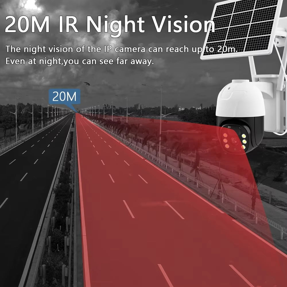 5MP 4G Wireless Security Camera | Color Night Vision | Solar Panel & Battery | Two-Way Audio | PIR Motion Detection