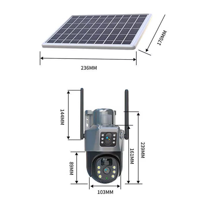 4K Solar Battery Security Camera | 10x/20x Zoom | Built-in Speaker | Cloud CCTV