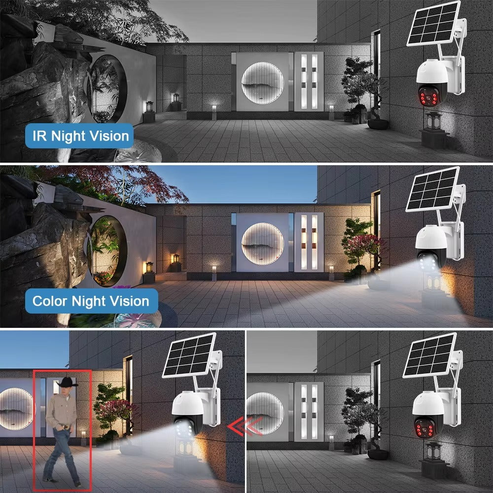 5MP 4G Wireless Security Camera | Color Night Vision | Solar Panel & Battery | Two-Way Audio | PIR Motion Detection