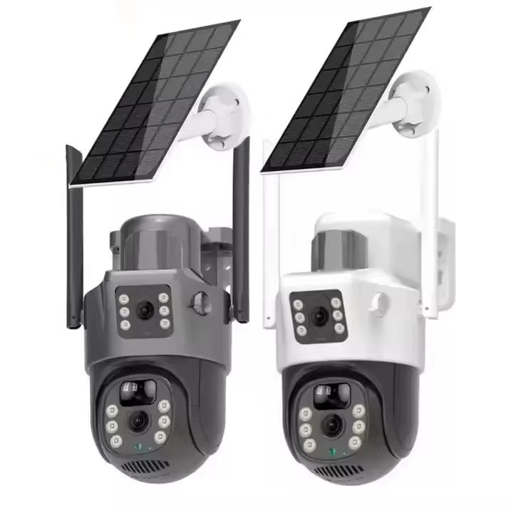 4K Solar Battery Security Camera | 10x/20x Zoom | Built-in Speaker | Cloud CCTV