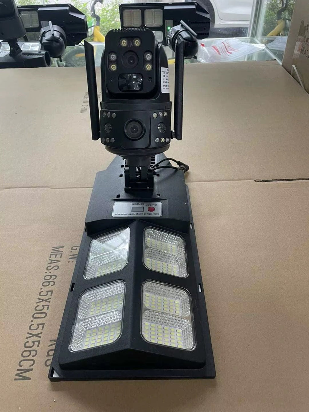 Solar Street Light with Camera 100W/300W/1000W – All-in-One 4G CCTV Security LED Lamp, V380 App Controlled, Outdoor Integrated Solar Street Light